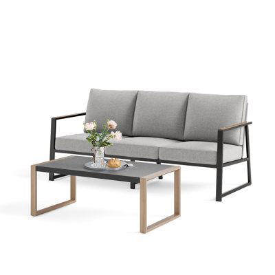 Metal Outdoor Patio Sofa&a Table by Alphamarts