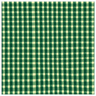 Green White Plaid Pattern Comforter
