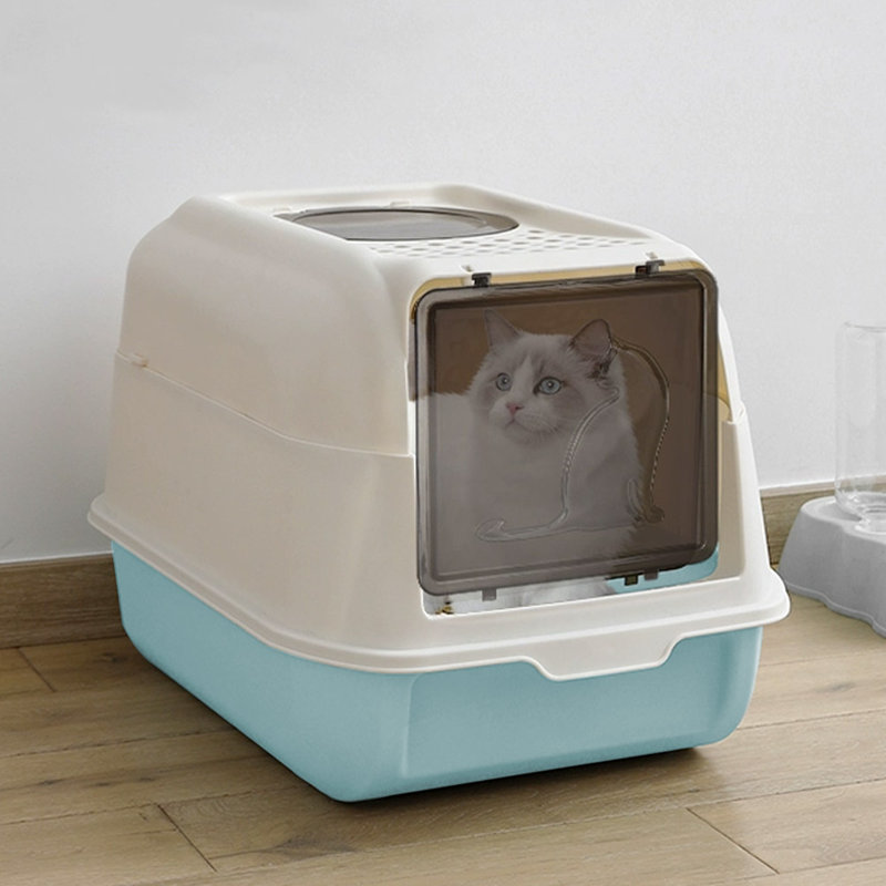 Plastic Litter Box, Blue