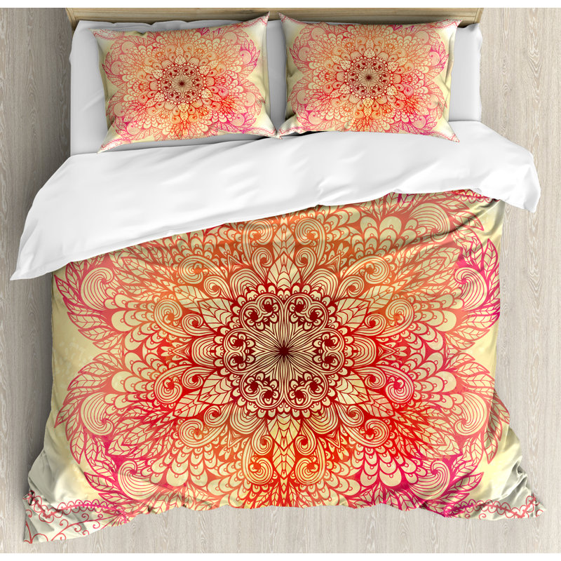 Mandala Modern & Contemporary Polyester Duvet Cover, Queen