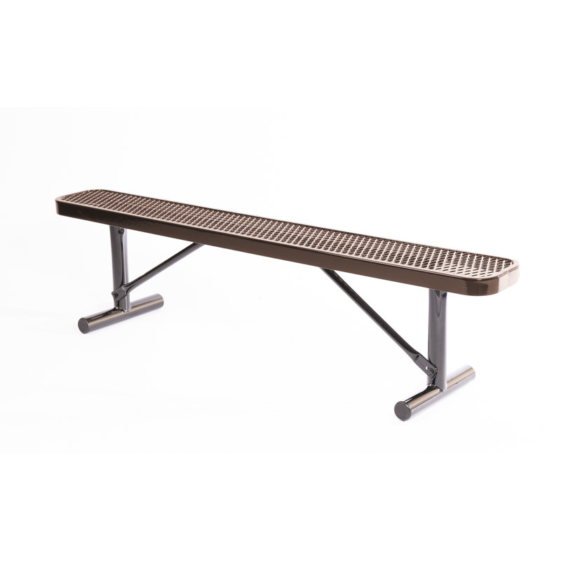 Banc d'extérieur CoatedOutdoorMeubles, brun, extensible, 1,83 m, sans dossier, portable, Brun