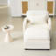 Structure de base en velours côtelé de 54 po en chenille beige modulaire avec chenille beige pour le salon