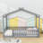 Vonie Wood Daybed with Roof and Slats-656567932-656634594