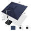 Parasol rectangulaire en porte-à-faux 10 pi x 12 pi Gardette, bleu marine-645168445-585595020