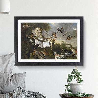 Owl Surrounded by Birds by Melchior D'hondecoeter - Picture Frame Painting
