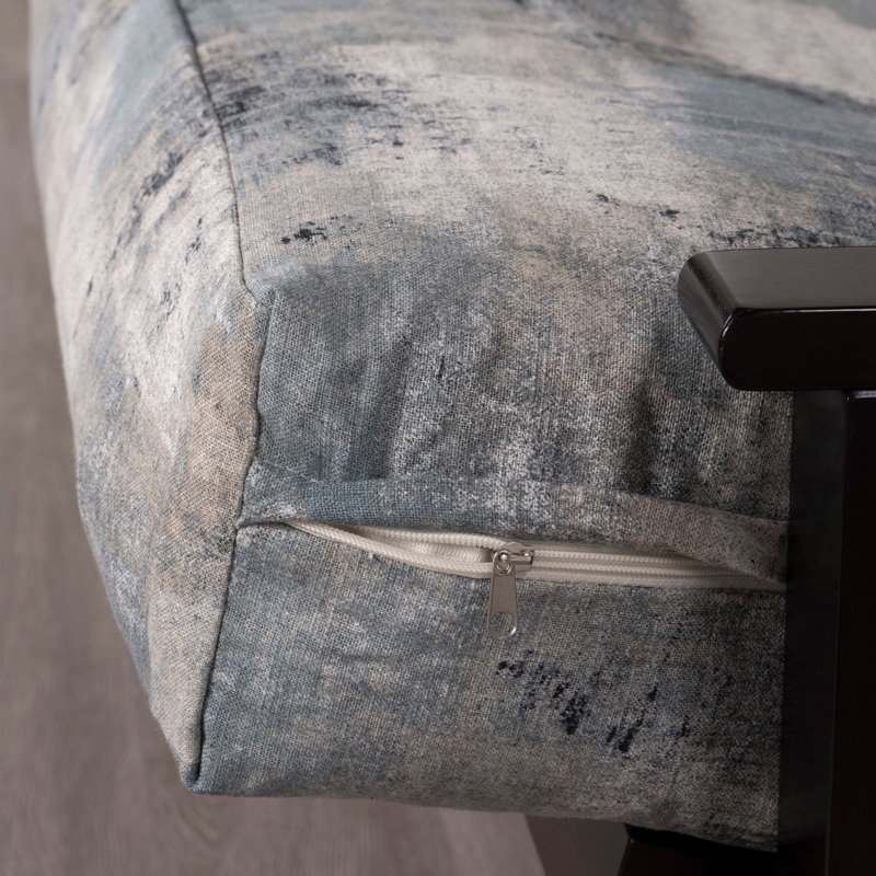Housse pour futon à coussins carrés / rectangulaires Calcutta, Mélange de lin denim