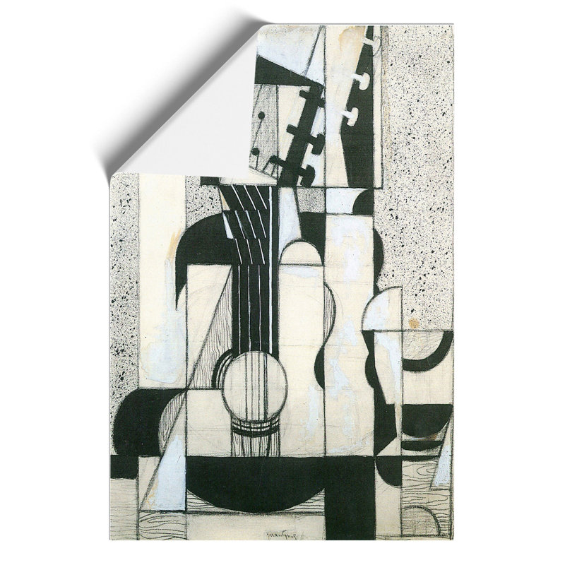 Guitar Vol.2 by Juan Gris - No Frame Painting, 59cm H x 42cm W x 0.1cm D