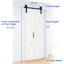 Porte de grange pliante en bois MDF double avec quincaillerie intérieure, blanc-111709998