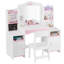 Kids Vanity Set With Stool And Mirror-1088119716