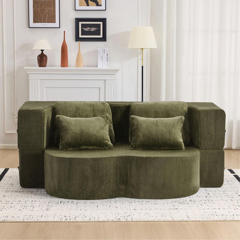 Grand canapé-lit pliable, canapé-lit futon, canapé-lit convertible en mousse haute densité, canapé-lit pliable pour salon, chambre d'amis, chambre à coucher