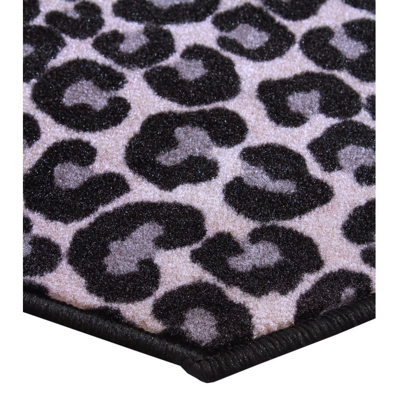 Tapis intérieur / extérieur noir / gris Bejo, Rectangle 2 pi x 6 pi