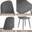 Ensemble de six chaises de salle à manger confortables en lin et coton-1889761761