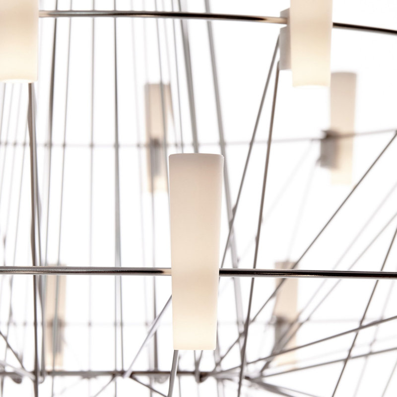 Coppélia LED Chandelier, Large, Chrome