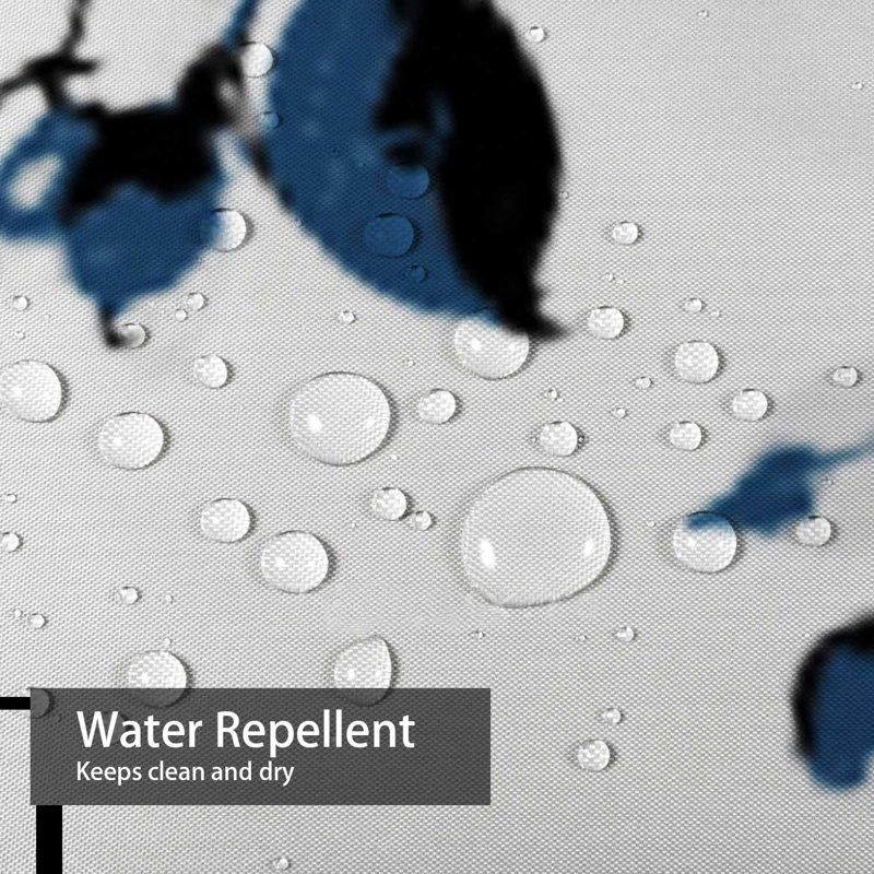 Rideau de douche imperméable à l'eau avec 12 crochets, L 72 po x l 78 po