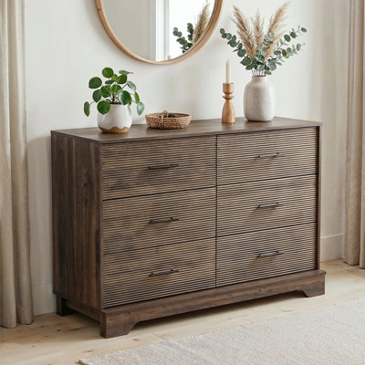 Margareta 6-Drawer Manufactured Wood and Metal Dresser