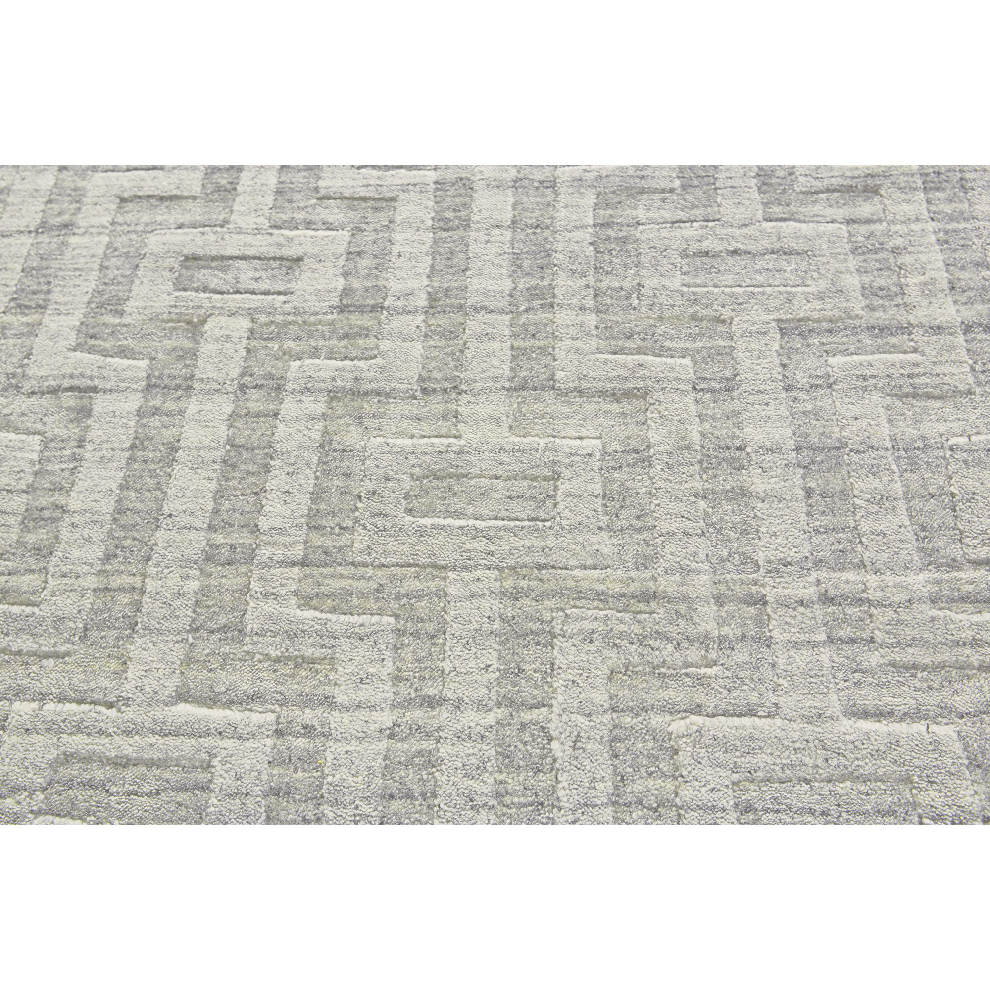 Marcia Handmade Viscose Gray Rug, Rectangle 2' x 3'