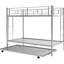 Lit simple superposé au-dessus d'un lit gigogne en argent brillant - Facile à assembler et à utiliser Spacieux espace de couchage pour les invités-248202797