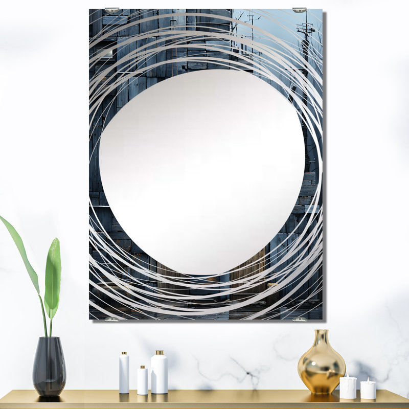Ozel - Grand miroir mural à carreaux abstraits grand MIR136443, 40 po x 30 po