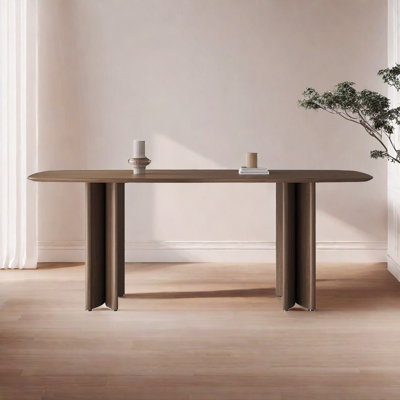Simple retro style rectangular dining table