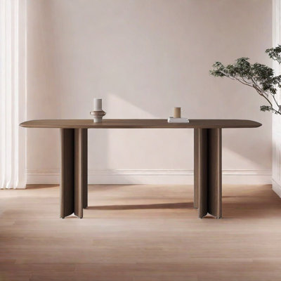 Simple retro style rectangular dining table
