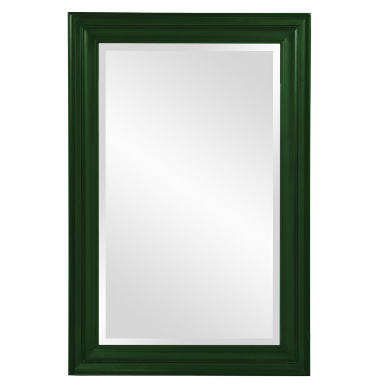 Cyrus Wood Rectangle Wall Mirror, Hunter Green