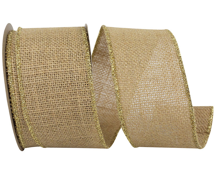 Burlap Solid Natural One And Half Inch