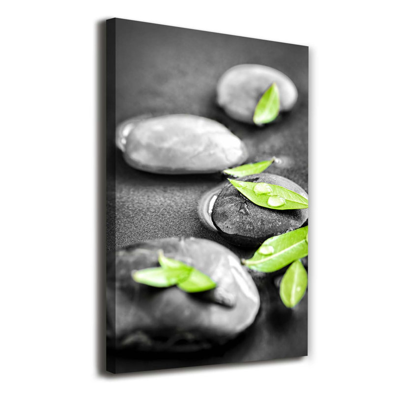 Leaves Of Zen Stones - Wrapped Canvas Print
