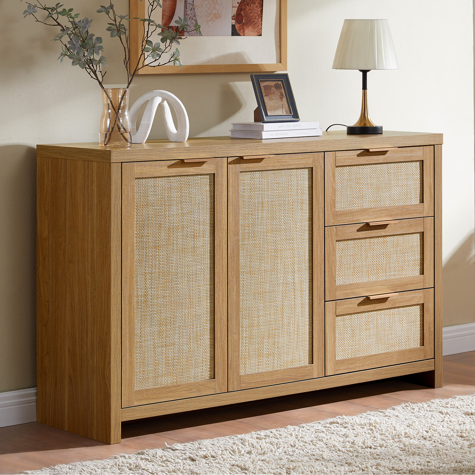 Millwood Pines Dearbhaile 51" Sideboard with 3 Drawers & Reviews | Wayfair