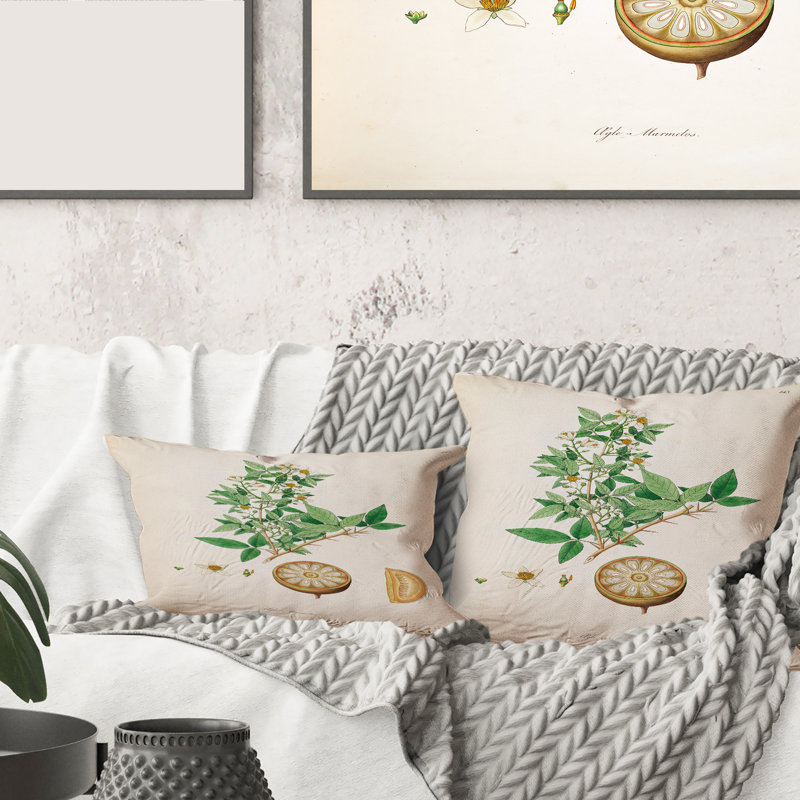 Coussin rétro Vintage Plant Life X - Farmhouse