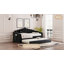 Lit de jour simple rembourré avec couchette-935213507