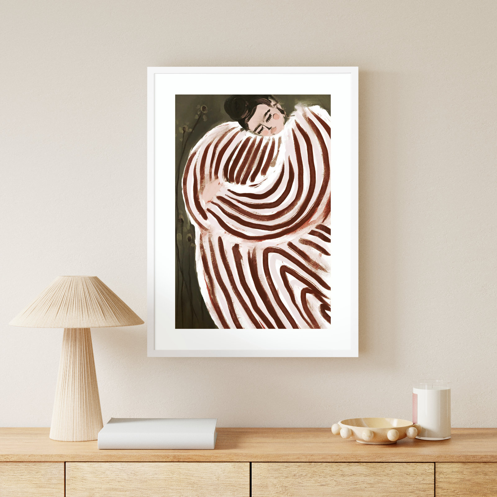 Galya "Sleeping Princess" Print, White , 33" H x 24" W