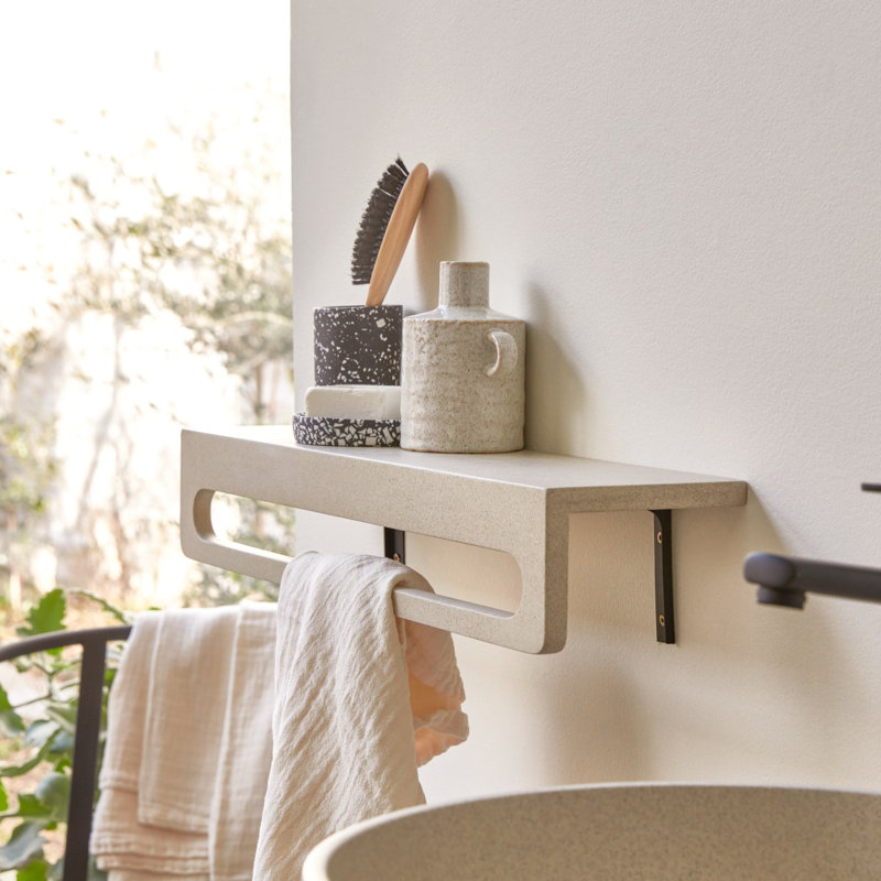 Clea 60cm Wall Mounted Required Towel Bar, Confetti