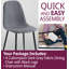 Cullompton Dining Chair (CHA601) With Dark Grey Fabric And Black Legs X 4