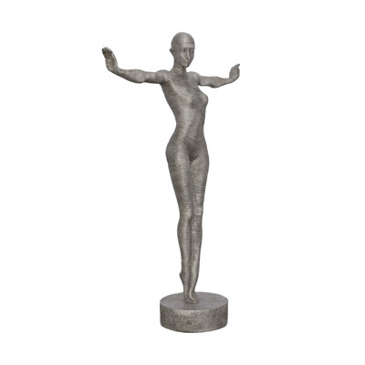 Statue bras tendus, aluminium
