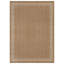 Tapis tissé plat intérieur / extérieur de style jute sable / naturel Scallop Border-1916032403-1916032411