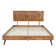 Georgina Solid Wood Platform Bed Frame with Headboard, Mid Century Geometric Pattern