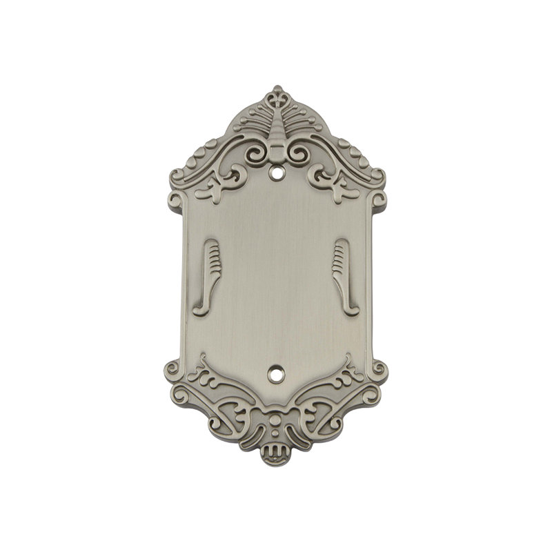 Victorian Blank Wall Plate, Satin Nickel