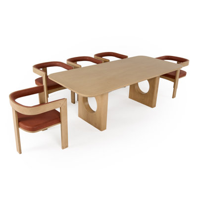 Amadeus Solid Wood Base Dining Table