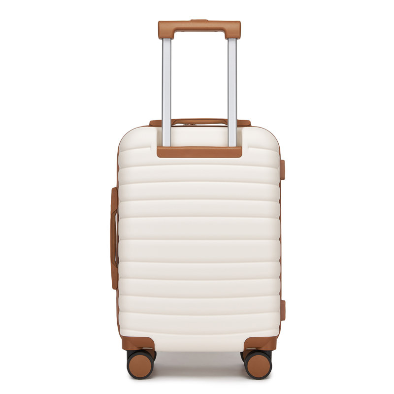 KONO 21 Inch ABS+PC Hard Shell Cabin Suitcase with Front Laptop Pocket, Lightweight Carry-On Hand Luggage with TSA Lock & Silent Spinner Wheels