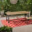 Outdoor Acacia Wood Dining Table,Grey/Rustic Metal-345173489