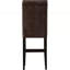 Tabouret de comptoir rembourré avec structure en bois massif