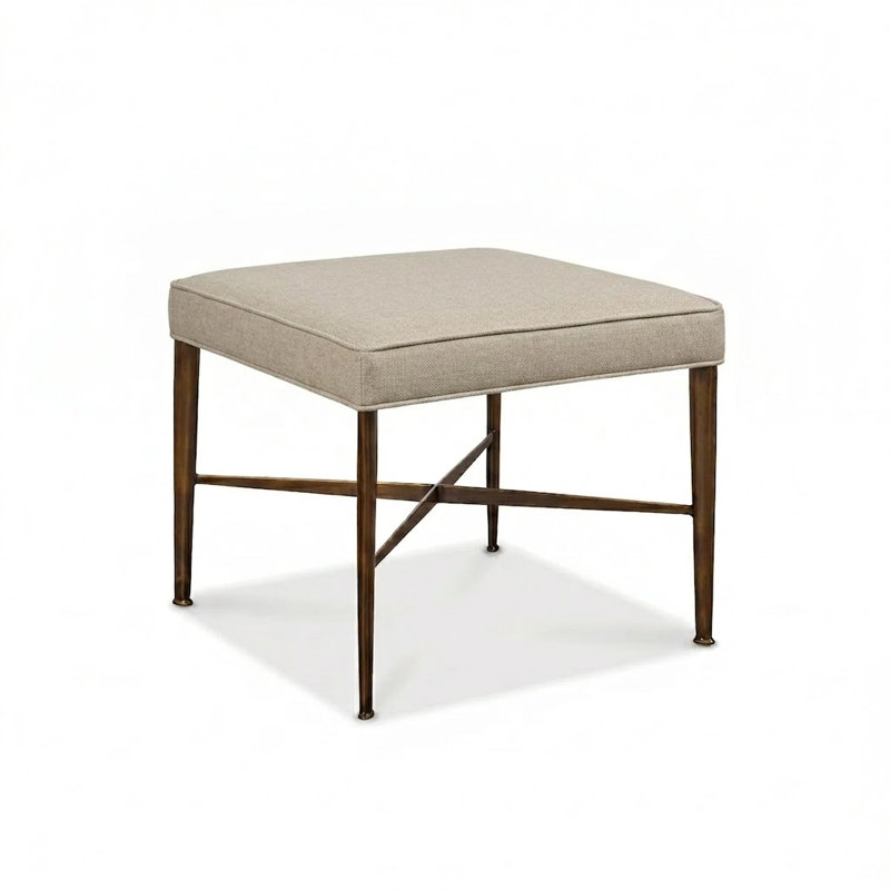 Clark Square Ottoman, Dreamy Seasalt
