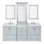 Ensemble de meuble-lavabo double 85 po avec miroir Abshire-81716217