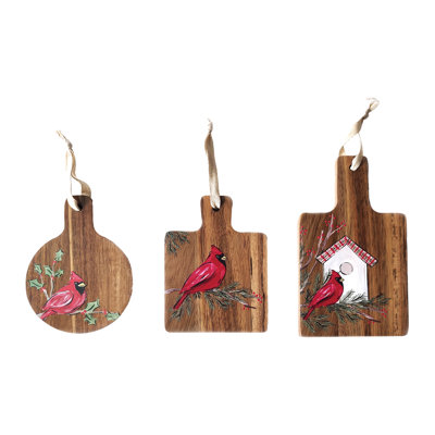 Mini ensemble de 3 mini planches à fromage en bois Cardinal