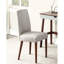 Chaise avec assise et pieds en textile gris - Housse pour meuble