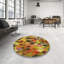 Tapis décoratif à motifs jaune/bleu/orange-885726580