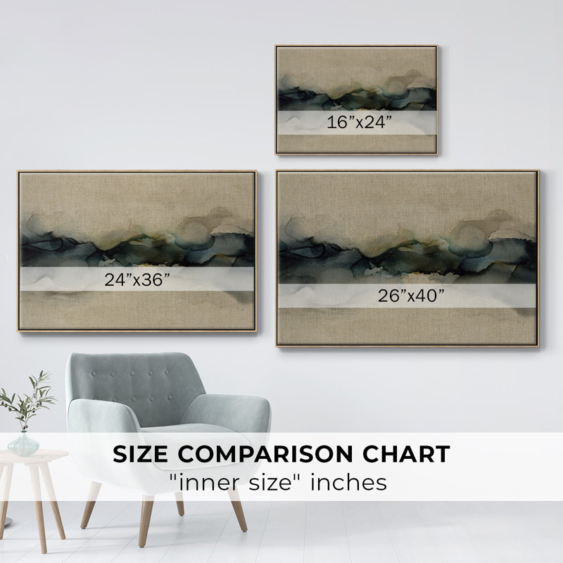 " Ocean Streams ", Natural Wood Floater Framed, 27" H x 41" W x 2" D