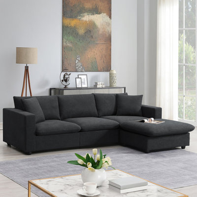 100.4*64.6" L-Shaped Couch Set With 2 Pillows