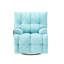 Chaise en velours cyan avec dossier réglable et siège simple moelleux, plateau avec accoudoirs-1160792303