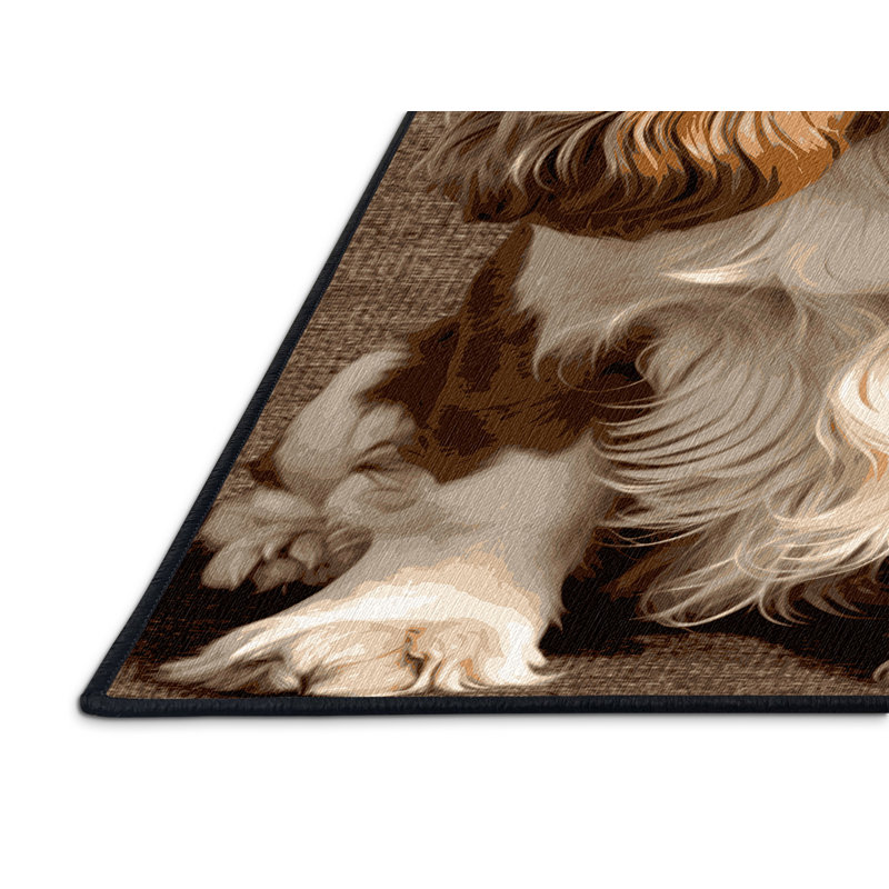  Tapis lavable Cocker Spaniel, Carré 7 pi